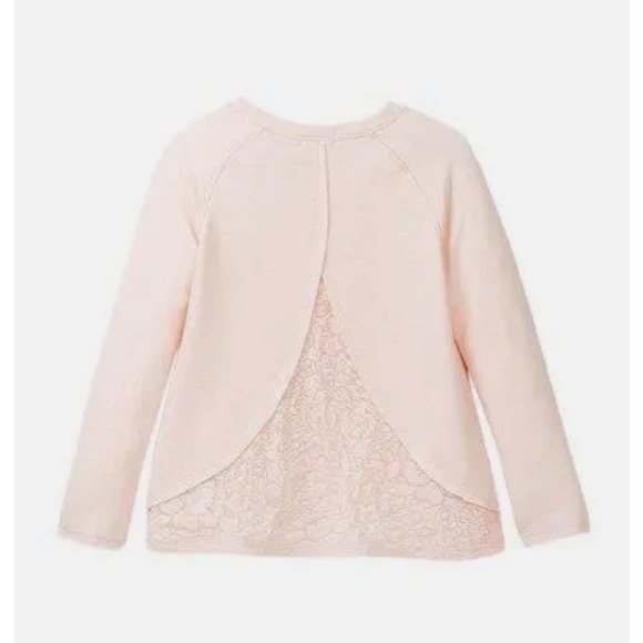 Splendid Pink Floral Lace Layered Long Sleeve Top - Picture 1 of 4